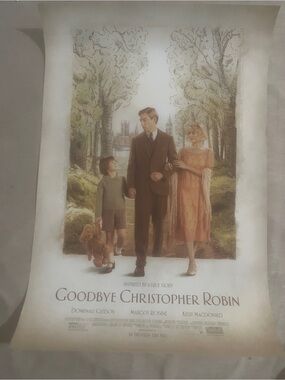 Goodbye Christopher Robin 13.5x20 Movie Poster Winnie the Pooh Fox Disney 2017